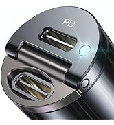 AINOPE 36W USB C Car Charger, Mini PD & QC Fast Charger for iPhone 14/13/12 Pro Max, Samsung S22/...