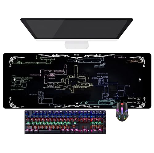 FITFFTFU Hollow Hallownest Tapis de souris de jeu cool | Tapis de souris imperméable extra large | Base en caoutchouc antidérapant | Idéal pour le bureau, les jeux et la maison (Chevalier 2, XL)