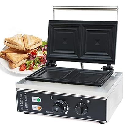1500W Kommerzielle Sandwichmaschine Elektrische Sandwichmaker Sandwichtoaster Burger Panini Toaster Antihaft Donut Maker Sandwichherstellung Waffeleisen Waffelmaschine – Bild 3