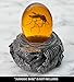 VEOJEIN Jurassic 3D Mosquito in Amber Resin | True 3D Original Design Realistic Flat Bottom Shaped | Measures 3.3 Inches Tall Dinosaur DNA Replica World | Collectable Prop | Cane Mount | Paper Weight