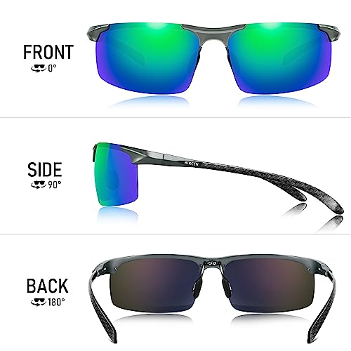 Image of BIRCEN Carbon-Fiber Polarized Sunglasses for Men: 0.74 oz & UV Protection