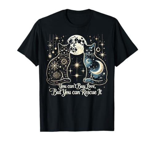 Cat Rescue Sayings for Feral Kitten Animal Rescuer T-Shirt for Men Women