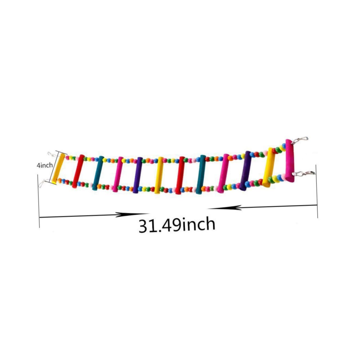 Happyyami Columpio Yaco Decoracion Tortuguera Escalera para Loros 2 Uds Escalera para Pájaros Periquitos para Pájaros Cacatúas Columpio para Loros Juguete