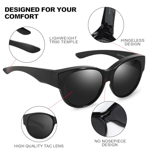 Image of Trysee Polarized Fit Over Sunglasses for Women