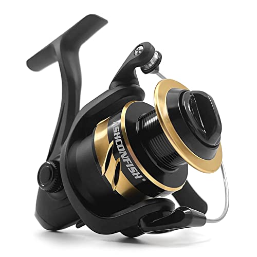 Ashconfish Spinning Fishing Reel, Graphite Body, 7+1 Stainless Steel BB, 5.0:1 Gear Ratio, Lightweight Spinning Reel for Freshwater Fishing, Come with 109 Yds Braided Line AF5000 -  SHENZHENSHI BAILEYU DIAOJU CO.,LTD