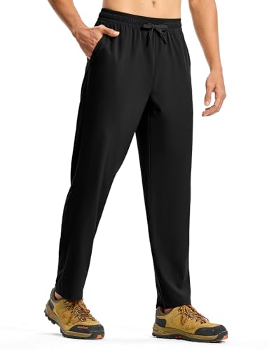 TBMPOY Mens Hiking Pants Lightweight Quick Dry 3 Pockets Travel Fishing Water-Resistant Athletic Workout Sweatpants