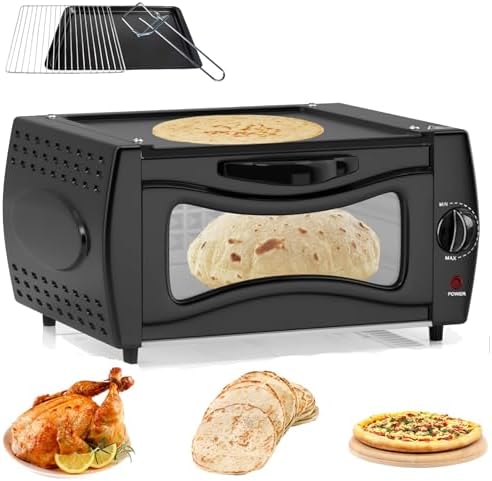 Electric Tandoor Oven, 2-in-1 Pizza Maker with 2100W Power, 122°F-752°F Adjustable Temperature for Roasting, Baking, and Grilling