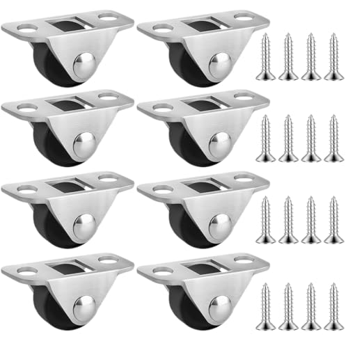 8 Pièces mini roulettes de meuble en caoutchouc de 12