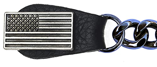 TACTICAL FLAG vest extender on gunmetal chain Made in USA set of 4