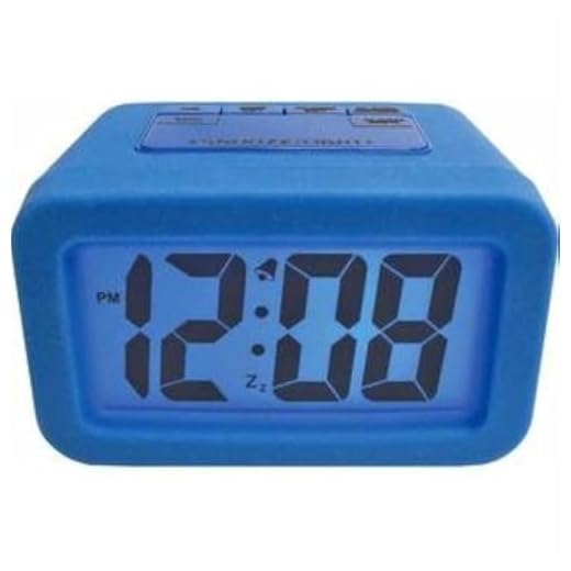 Geneva Advance Time 1.25" Silicone LCD Alarm Clock Color: Blue