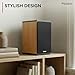 Audizio BS20 Wireless Active Bluetooth Bookshelf Speaker Set in Bamboo, True Stereo Hifi Sound, Home Audio, Battery Powered, 100W Max, Bluetooth 5.4, AUX Input, Sleek Compact Design