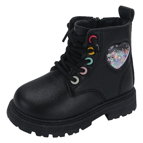 Girls Colorful Ankle Boots Kids Toddler Hearted Decor Party Cute Boot Side Zipper Design Casual Shoes British Booties
