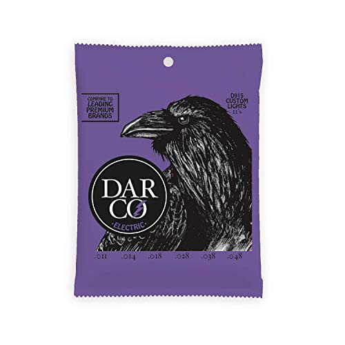 Darco® Electric Guitar Strings – Nickel, Custom Light Gauge | Durable, High-Performance Strings at an Affordable Price | Bright Tone with Smooth Feel