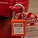 BOZZYS Lockout Tagout Locks 6 Pack｜OSHA Orange Loto Locks Keyed Alike｜6 Same Keys/Set for Industrial Machinery & Electrical Panels｜Chrome Steel & Laser Coding