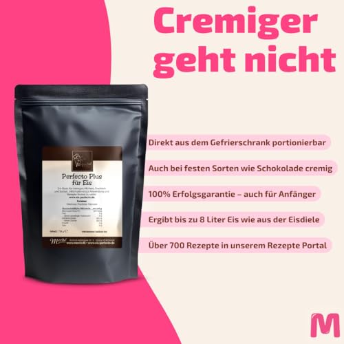 Eispulver für Eismaschine & Ninja Creami – Perfekte Eisbasis bei Nüssen & Schokolade │ Wird nicht steinhart │ Ohne Zusatzstoffe │ 750 g für bis zu 8 L Eis │ Perfecto Plus von Eis Perfecto – Bild 4