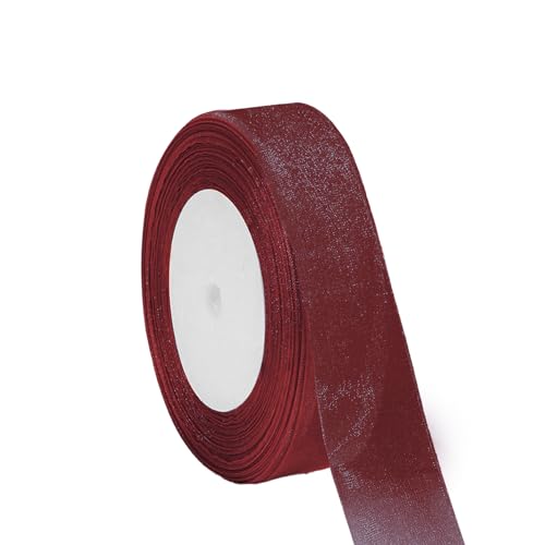 Ruban Organza,Ruban Organza Decoratif | [2.5Cm X 45M] Pour Emballage Cadeaux, Mariage, Noël Et Loisirs Créatifs | De Gaze Pour Cadeaux D'Anniversaire Et Décorations