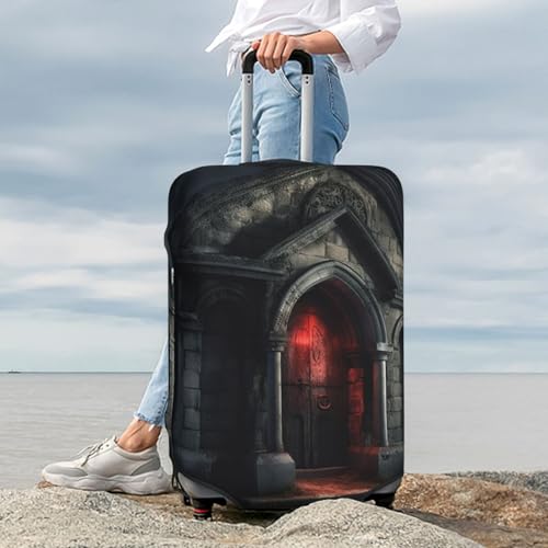 Housse de protection pour valise Old Crypt noire taille L extensible et lavable