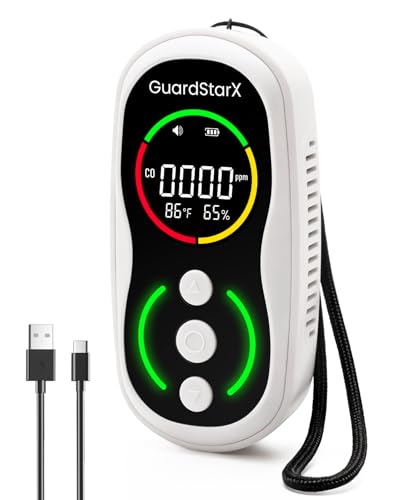 Watcher-S1 Portable Carbon Monoxide Detector, 150H Standby, Rechargeable 3-in-1 CO Meter with...
