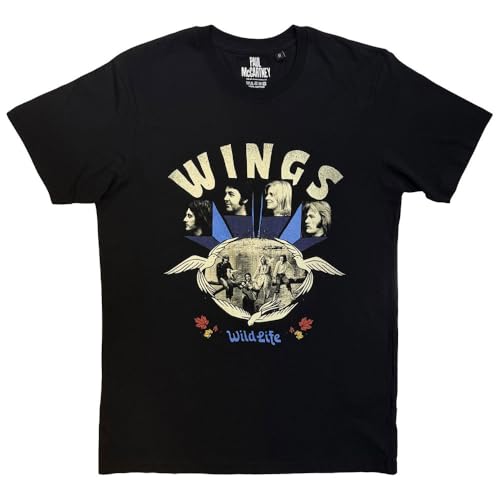Rock Off officially licensed products Paul McCartney Wildlife T Shirt - Les Beatles, Paul McCartney, John Lennon, RIngo Starr, George Harrison Rock Off officially licensed products Paul McCartney Wildlife T Shirt