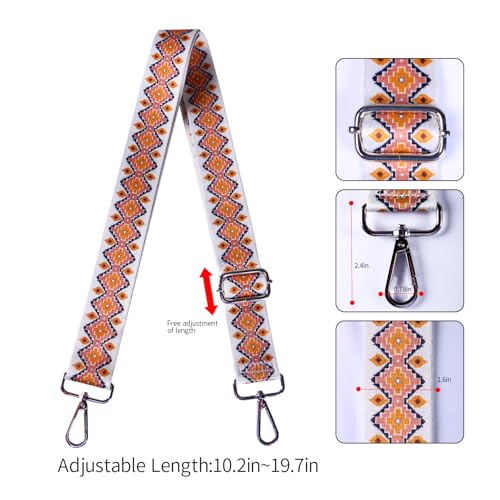 Image of Ajrwiiy Purse Straps Replacement Compatible with Wrangler Crossbody Purse, Crossbody Wide Shoulder Strap, Adjustable Canvas Straps for Handbag