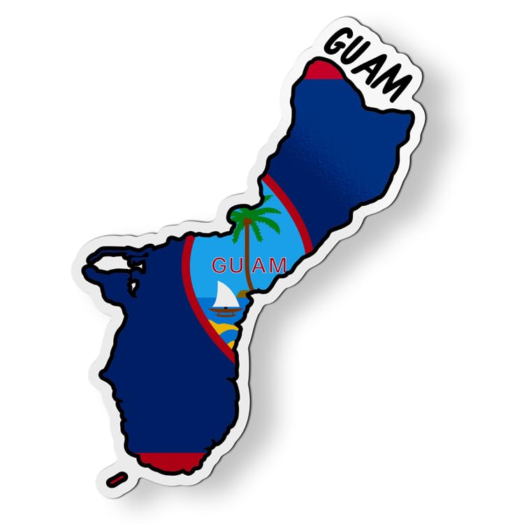 Imán decorativo de mapa de Guam de 4.5 pulgadas