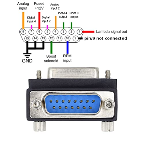 Adaptador extensión DB15Pin macho a hembra ángulo arriba miniatura 4