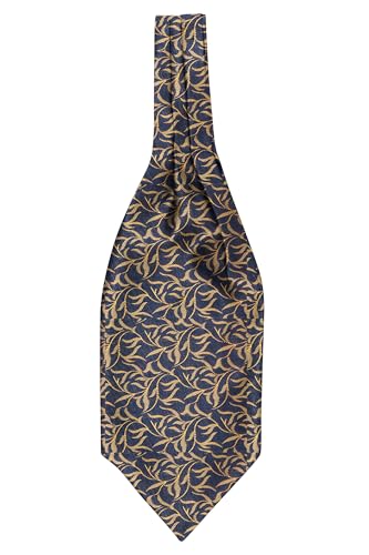 Image of BLACKSMITH Jacquard Microfiber Neckwear Ascot and Matching Pocket Square Set for Men