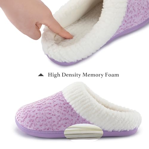 Image of ULTRAIDEAS Women's Indoor Bedroom Slipper with Memory Foam, Gift for Women, Wool-Like House Shoe with Anti-Skid Rubber Sole for Ladies