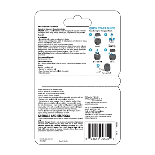 Image of Thermacell Rechargeable Mosquito Repeller Refills; Advanced Repellent Formula Provides 20 Foot Protection Zone; Compatible with Thermacell E-Series & Radius Only; No DEET, Spray or Flame