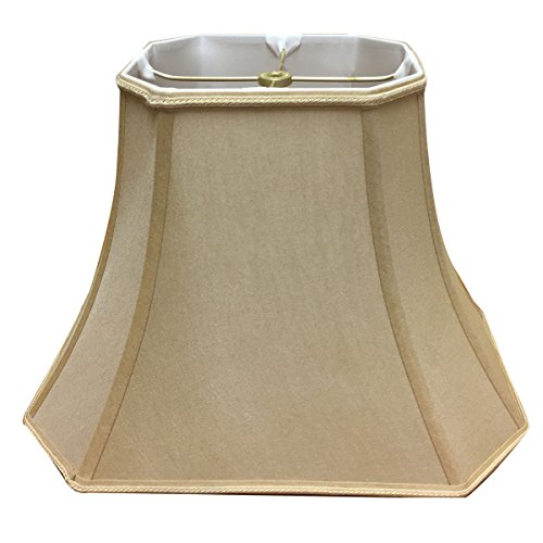 Get Cheap Price Royal Designs Rectangle Bell w Cut Corners Designer Lamp Shade, Antique Gold, (5.5 x 7) x (10 x 14 )10.5