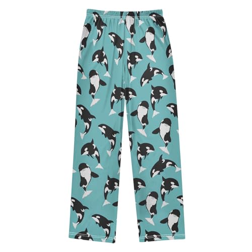 Killer Whale Pajama Pants Wide Leg Pj Bottoms Lounge Comfy Soft Casual Sleep Pants2