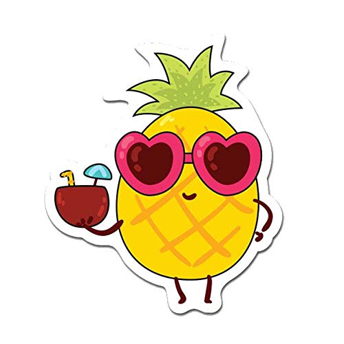 Mighty Skins Mightyskins Summer Pineapple 24" Peel And Stick Art Removable Cute Stylish Funny Cartoon Dorm Room Decor Vinyl Wall Decals Sticker, Longest Side #TOP28