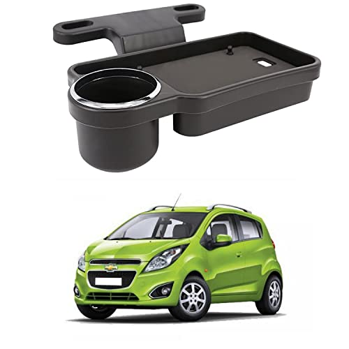 Image of Oshotto (FT-04) Foldable Car Auto Headrest Rear Back Seat Table Drink Food Cup Tray Holder Compatible with Chevrolet Beat - Black