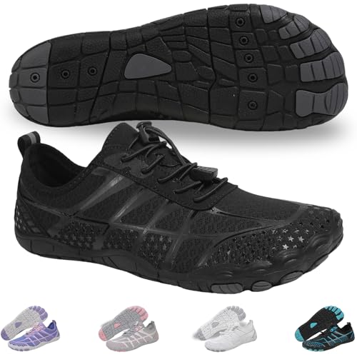 Image of Hike Barefoot Shoes for Women Men - Quick Dry Wide Toe Box Beach Swim Athletic Sports Shoes, Non-Slip Hike Yoga Lightweight Footwear Aqua Hiking Walking Kayaking Diving Surfing