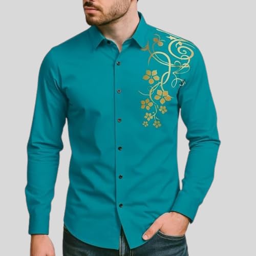 Image of Men's Solid Cotton Regular Fit Full Sleeve Collared Neck Casual Shirt for Men Stylish Latest, Formal