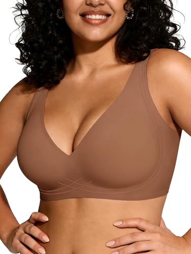Image of Jelly Wireless Bras for Women No Underwire Push Up Seamless Full Coverage Bralettes Support Lift Everyday Bra