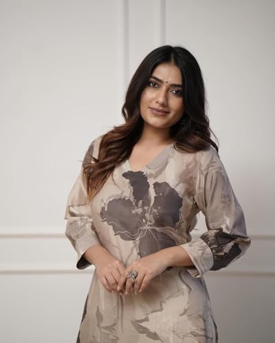 Image of ANNI Designer Women's Chanderi Straight Printed 2Pc Kurta Set