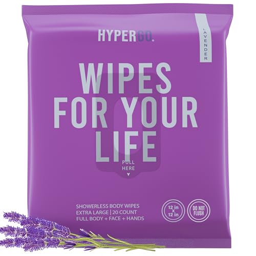 HyperGo XL Body Wipes for Women & Men – 12' x12'...