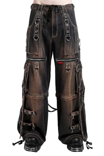 Tripp NYC Dirty X-Strap Pants [Dirty WASH Blue Denim] (US, Alpha