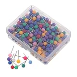 BESPORTBLE 4stücke Bunte Stecknadeln Mit Kopf Metallnadeln Für Kleidermachen Und Basteln Vielseitig Verwendbare Nadeln Mit Farbigen Köpfen Inkl Aufbewahrungsbox Für DIY Und Dekoration