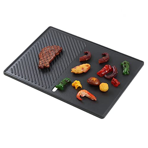 43CM X 32CM Plaque de cuisson barbecue universelle en fonte émaillée, pour Landmann EMAILLEE Triton 13190, Triton 3 et 4 Bruleurs, Enders Boston 4, Enders...