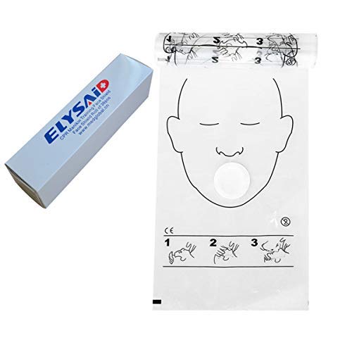 Elysaid 2 Rolls 36pcs/roll CPR Barrier CPR Face Shield Roll for AED Cpr