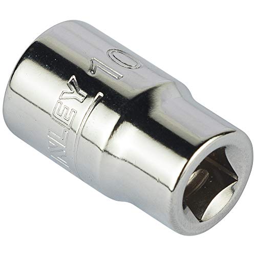 Image of STANLEY STMT72881-8B 1 /4-inch 10mm Chrome Vanadium Steel 6 Point Standard Socket (Silver)
