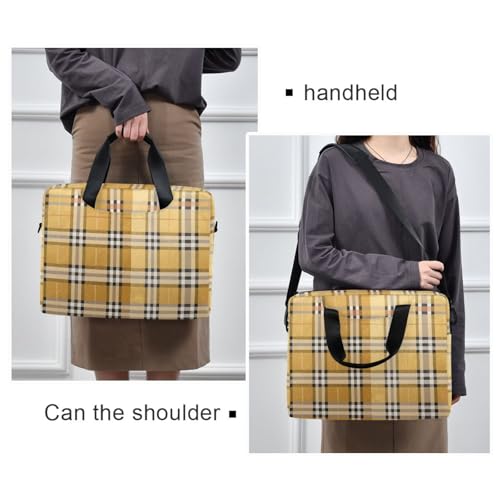 Bolsa para portátil 15.6" con asa y correa negro blanco oro miniatura 2