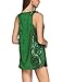 GUANYY Women's Sleeveless Sparkle Shimmer Camisole Vest Sequin Tank Tops (Green, Large)