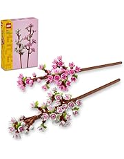 LEGO Cherry Blossoms, Artificial Faux Flowers Set, Valentine&#39;s Day Gift Idea, Makes a Great Desk Decor Accessory for 8 Plus Year Old Girls, Boys and Teens 40725