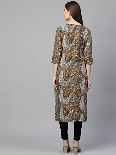 Image of ANNI Designer Women's Crepe Straight Fit Kurta
