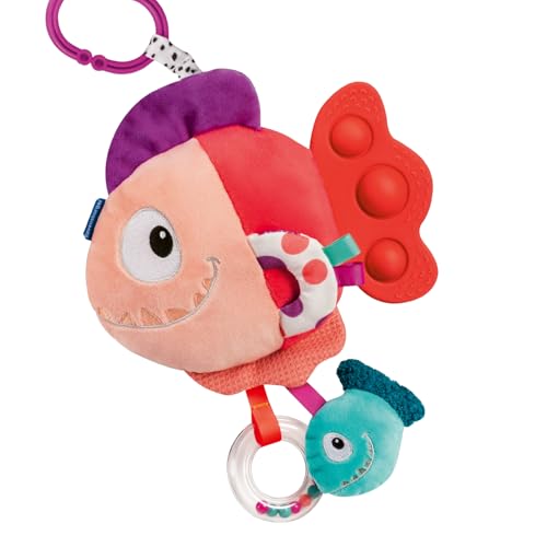 Ravensburger 4871 Play+ Pop-it Piranha (rot), Kuscheltier mit vielen...