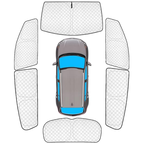 Image of KMF 6pcs Thicken Sun Shades for KIA Sportage 2017-2022 Accessories, Custom Fit Full Car Window Covers for Windshield Side Rear, UV Block and Privacy Blackout for Camping Outdoor