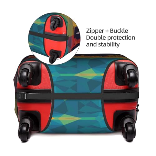 World-Renowned Iconic Buildings Luggage Covers and Luggage Tags Tsa Approved, Elastic Washable Fashionable Anti-Scratch Protector, Birthday Gifts(S 18-21 Inch)4